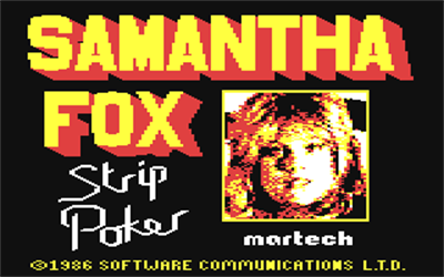 Samantha Fox Strip Poker - Screenshot - Game Title Image
