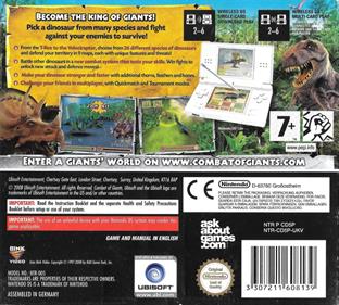 Battle of Giants: Dinosaurs - Box - Back Image