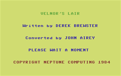 Velnor's Lair - Screenshot - Game Title Image