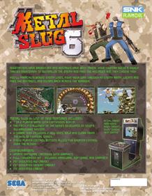 Metal Slug 6 - Advertisement Flyer - Back Image