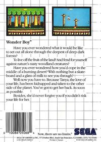 Wonder Boy - Box - Back Image
