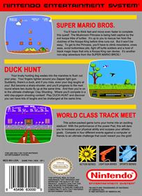 Super Mario Bros. / Duck Hunt / World Class Track Meet - Box - Back Image