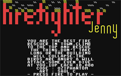 Firefighter Jenny - Screenshot - Game Title Image