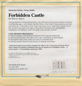Forbidden Castle - Box - Back Image