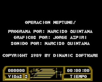 Operation Neptune (Dinamic Software) - Screenshot - Game Title Image