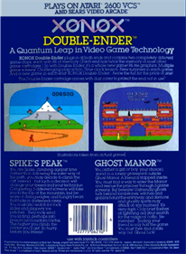 Xonox Double Ender: Spike's Peak/Ghost Manor - Box - Back - Reconstructed Image