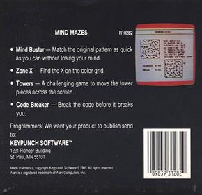 Mind Mazes - Box - Back Image