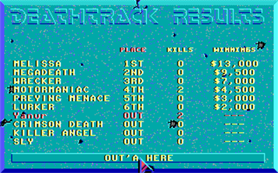 DeathTrack - Screenshot - Game Over Image