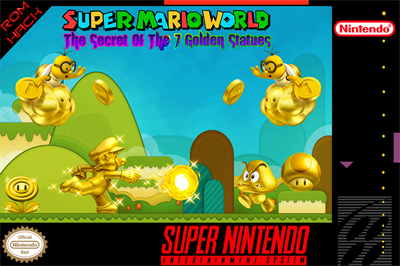 Super Mario World: The Secret of the 7 Golden Statues - Fanart - Box - Front Image