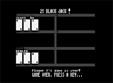 21 Blackjack - Screenshot - Game Over Image