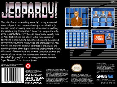 Jeopardy! - Box - Back Image