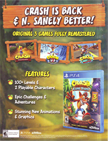 Crash Bandicoot N. Sane Trilogy - Advertisement Flyer - Front Image
