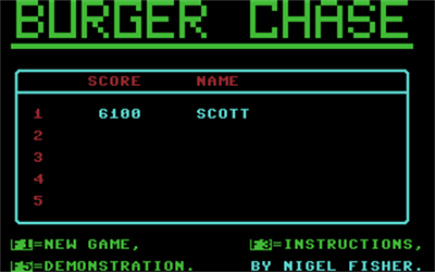 Burger Chase - Screenshot - High Scores Image