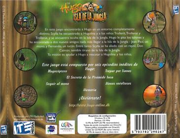 Hugo: Jungle Island - Box - Back Image