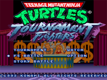 Teenage Mutant Ninja Turtles: Tournament Fighters' Champion Edition - Screenshot - Game Title Image