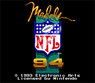 Madden NFL '94 - Screenshot - Game Title Image
