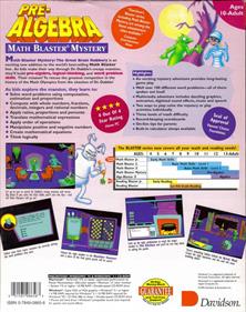 Math Blaster Mystery: The Great Brain Robbery - Box - Back Image