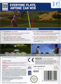 Tiger Woods PGA Tour 09 All Play - Box - Back Image