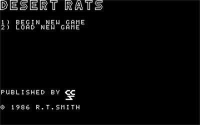 Desert Rats - Screenshot - Game Title Image