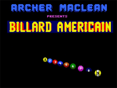 Archer MacLean's Pool - Screenshot - Game Title Image