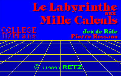 Le Labyrinthe aux Mille Calculs - Screenshot - Game Title Image
