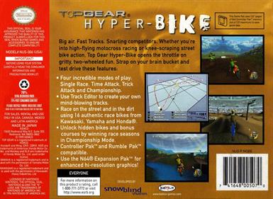 Top Gear Hyper-Bike - Box - Back Image