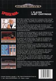Spider-Man (Sega) - Box - Back Image