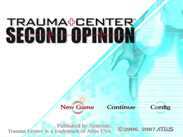 Trauma Center: Second Opinion - Screenshot - Game Title Image