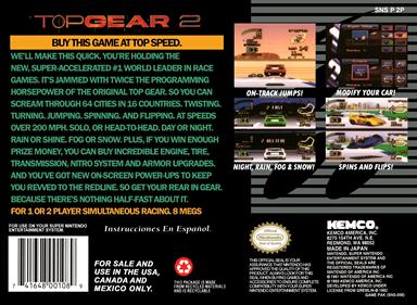 Top Gear 2 - Box - Back Image