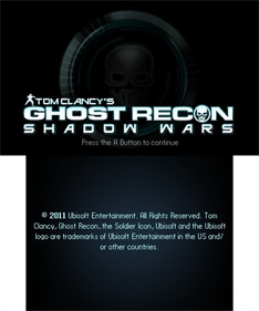 Tom Clancy's Ghost Recon: Shadow Wars - Screenshot - Game Title Image