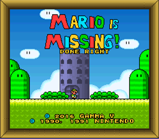 Mario is Missing!: Done Right - Screenshot - Game Title Image