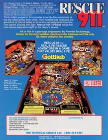 Rescue 911 - Advertisement Flyer - Back Image