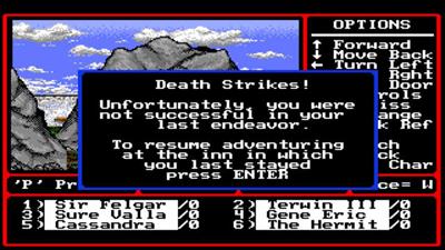 Might and Magic II - Screenshot - Game Over Image