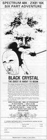 Black Crystal - Advertisement Flyer - Front Image