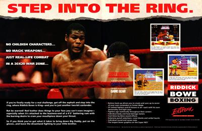 Riddick Bowe Boxing - Advertisement Flyer - Front Image