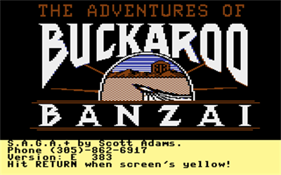 The Adventures of Buckaroo Banzai: Across the 8th Dimension! - Screenshot - Game Title Image