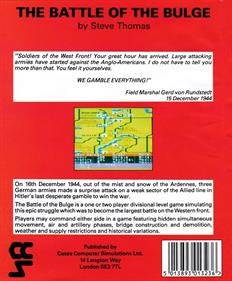 Battle of the Bulge - Box - Back Image