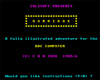 Oxbridge - Screenshot - Game Title Image
