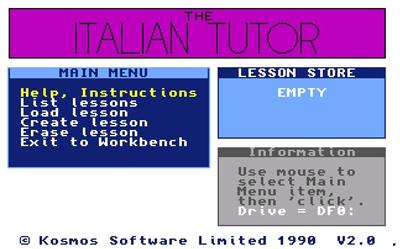 The Italian Tutor - Screenshot - Game Select Image