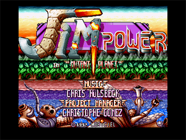 Jim Power in Mutant Planet - Screenshot - Game Title Image