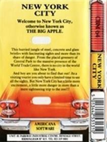New York City - Box - Back Image