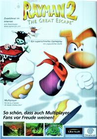 Rayman 2: The Great Escape - Advertisement Flyer - Front Image