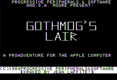 Gothmog's Lair - Screenshot - Game Title Image