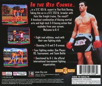 K-1: The Arena Fighters - Box - Back Image