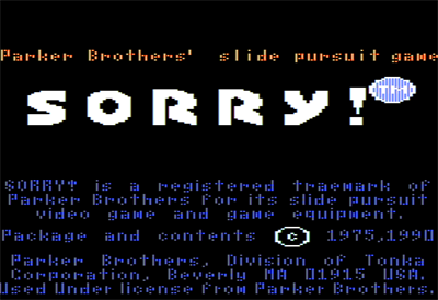 Sorry! - Screenshot - Game Title Image