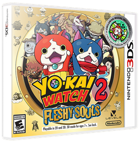 Yo-Kai Watch 2: Fleshy Souls - Box - 3D Image