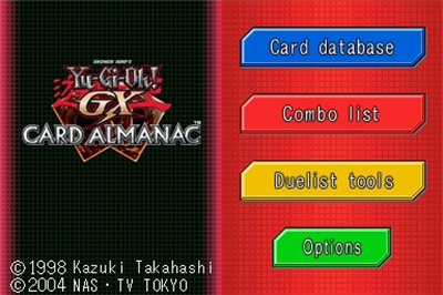 Yu-Gi-Oh! Duel Monsters GX Card Almanac - Screenshot - Game Title Image