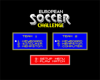 European Soccer Challenge - Screenshot - Game Title Image