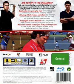 Top Spin 3 - Box - Back Image