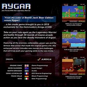 Rygar - Box - Back Image